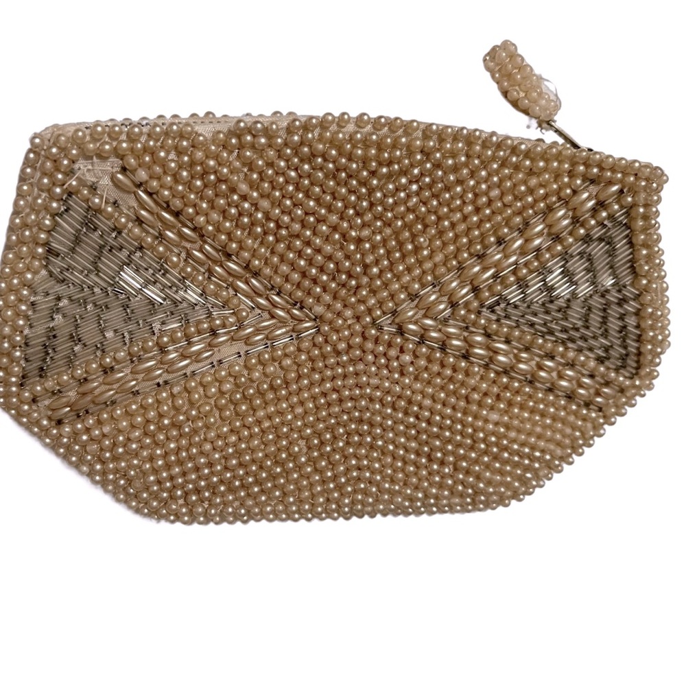 Vintage Pearl Beaded Clutch
